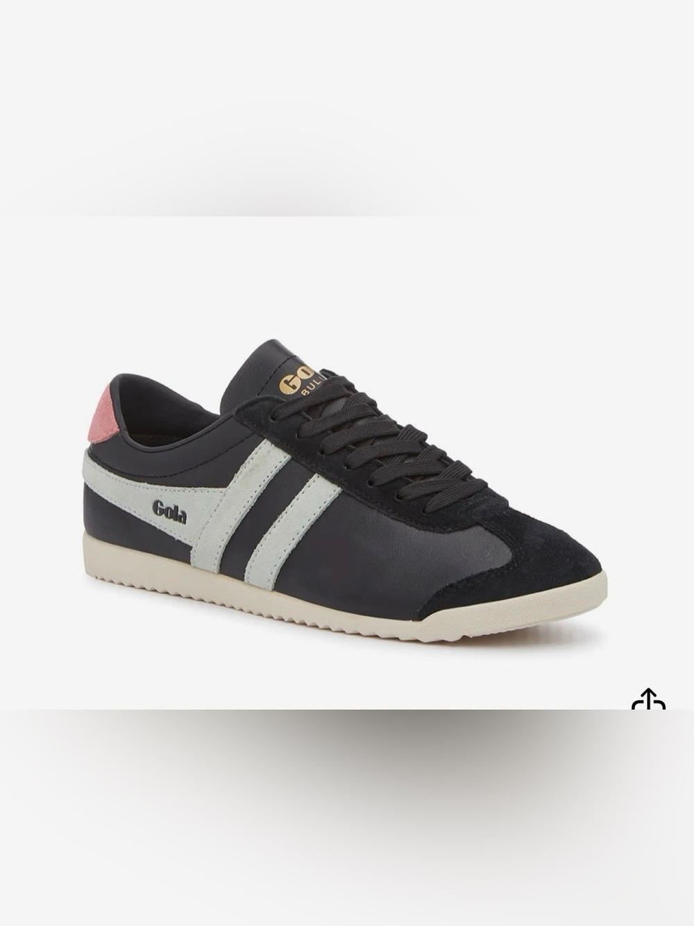 Gola Black Sneaker with Cream Side Stripes